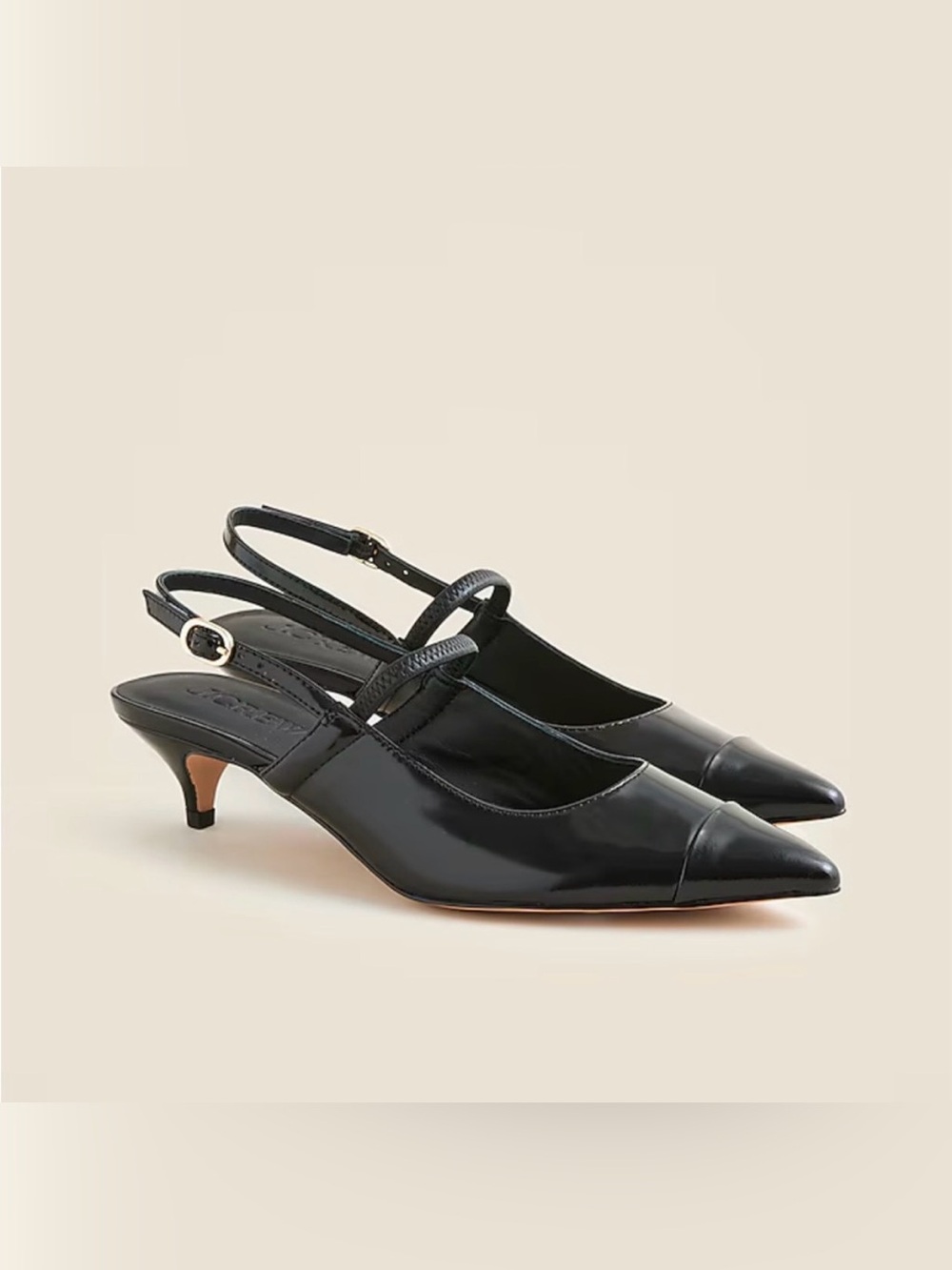 Robin Mary Jane kitten heels in spazzolato leather